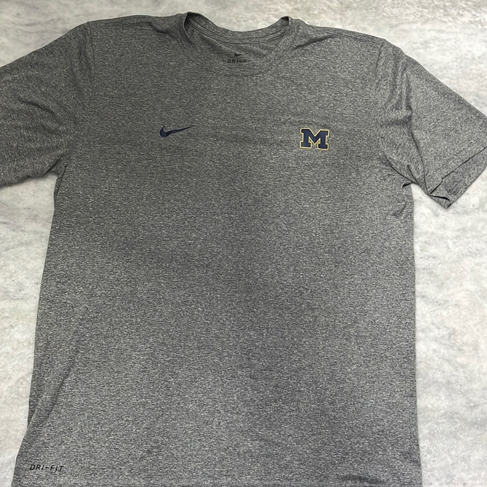 NWOT Nike Dri-Fit Grey Michigan tshirt, size M